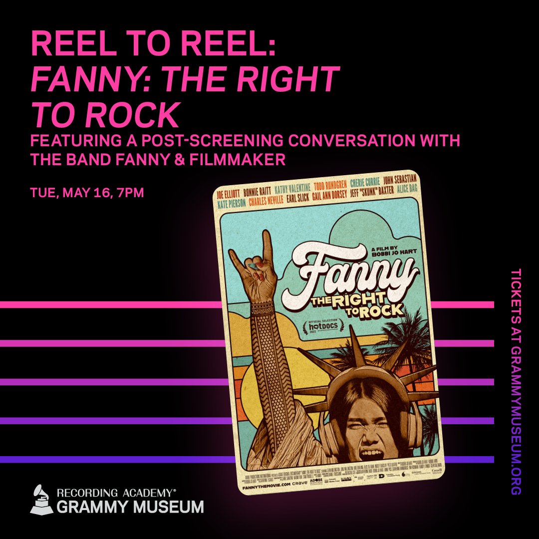 TONIGHT - 
Reel to Reel: FANNY: The Right To Rock (<a href="/FannyTheMovie/">FANNY: The Right to Rock</a> &amp; @BobbiJoHart) 

🎟️: bit.ly/41D6rvD