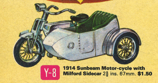 Classic #Matchbox time...1967 Y-8 1914 Sunbeam Motor-cycle with Milford Sidecar