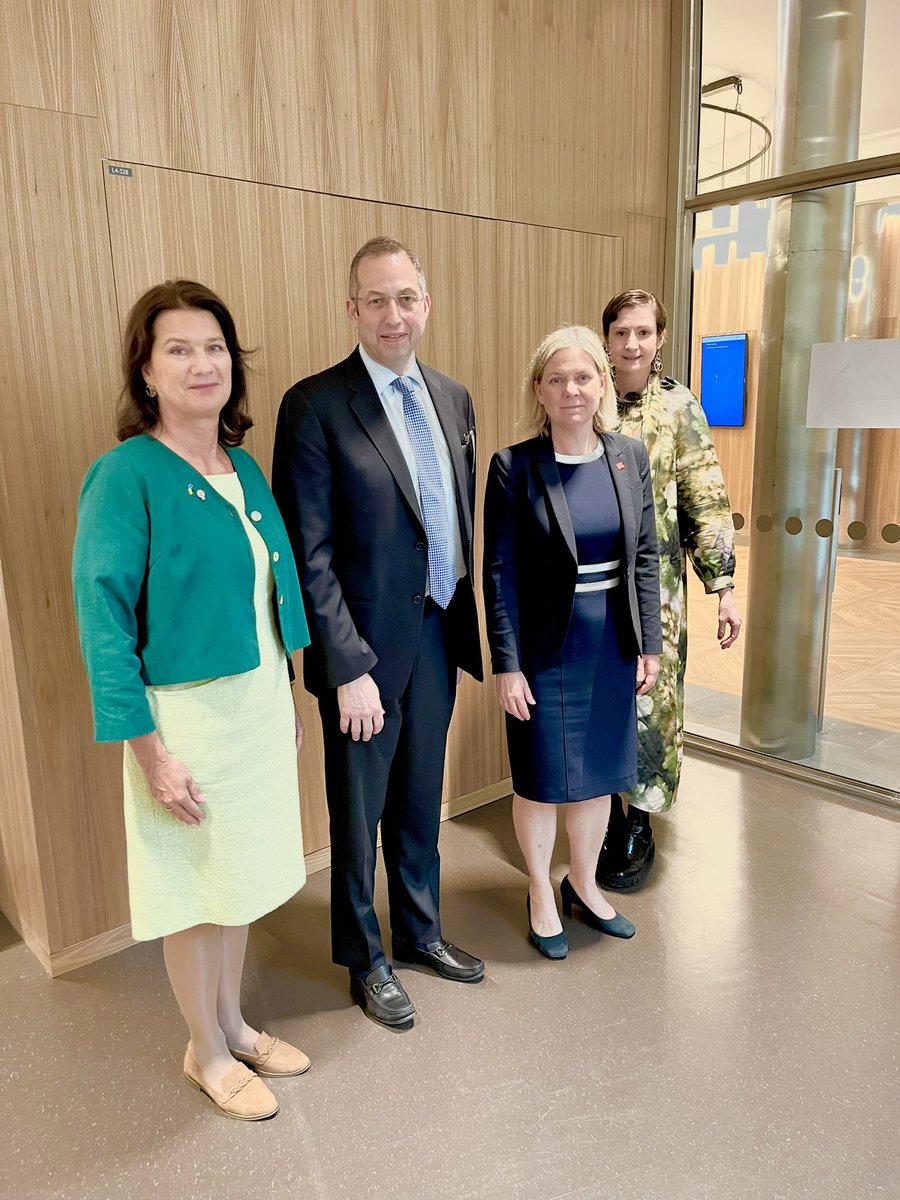 Birgitta Ohlsson (@birgittaohlsson) on Twitter photo Great meeting former Prime Minister current opposition leader <a href="/socialdemokrat/">Socialdemokraterna</a> <a href="/magdandersson/">Magdalena Andersson</a> and former Minister of Foreign Affairs <a href="/AnnLinde/">Ann Linde</a> today at the <a href="/Sverigesriksdag/">Sveriges riksdag</a> discussing why we need to #DefendDemocracy 🌎 with <a href="/NDI/">National Democratic Institute</a> President <a href="/AmbDMitchell/">Derek Mitchell</a> Great meeting former Prime Minister current opposition leader <a href="/socialdemokrat/">Socialdemokraterna</a> <a href="/magdandersson/">Magdalena Andersson</a> and former Minister of Foreign Affairs <a href="/AnnLinde/">Ann Linde</a> today at the <a href="/Sverigesriksdag/">Sveriges riksdag</a> discussing why we need to #DefendDemocracy 🌎 with <a href="/NDI/">National Democratic Institute</a> President <a href="/AmbDMitchell/">Derek Mitchell</a>