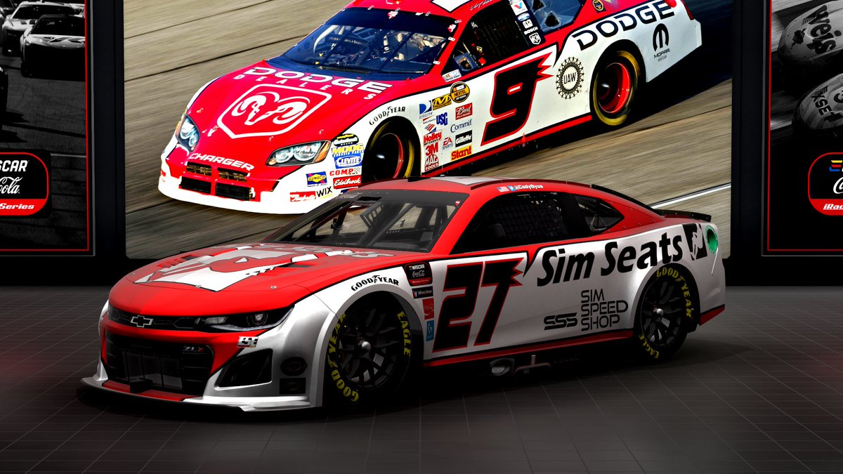 Excited to drive one of my favorite schemes tonight in the @eNASCARGG @CocaColaRacing @iRacing Series! Should be a fun one! Be sure to tune in 👇🏻 ⏰ 9:00 pm ET 🖥 eNASCAR.com/live @SimSeats | @SadlerEsports