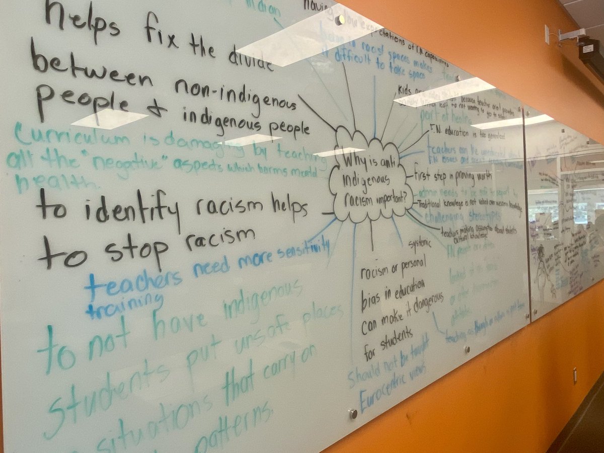 PrincipalGLi's tweet photo. Student voice on:
1. Why is anti-indigenous racism important?
2. What actions can support anti-indigenous racism at your school?
3. What actions can support anti-indigenous racism in your district?
4. What actions can support anti-indigenous racism in the province?

#StudentVoice https://t.co/klrkLKtJPz