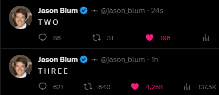 JonnyBlox on Twitter: "Jason Blum has started an hourly countdown that