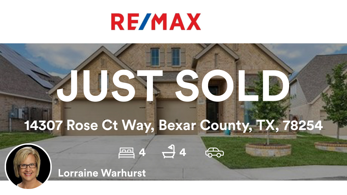 LBwarhurst's tweet photo. 🛌 4 🛀 4
📍 14307 Rose Ct Way, Bexar County, TX, 78254

My latest sale on RateMyAgent.
 0601675
https://t.co/fz8A9b7qAf

...
#ratemyagent #realestate #REMAX_PREFERRED_REALTORS https://t.co/XoNmqqQyaA