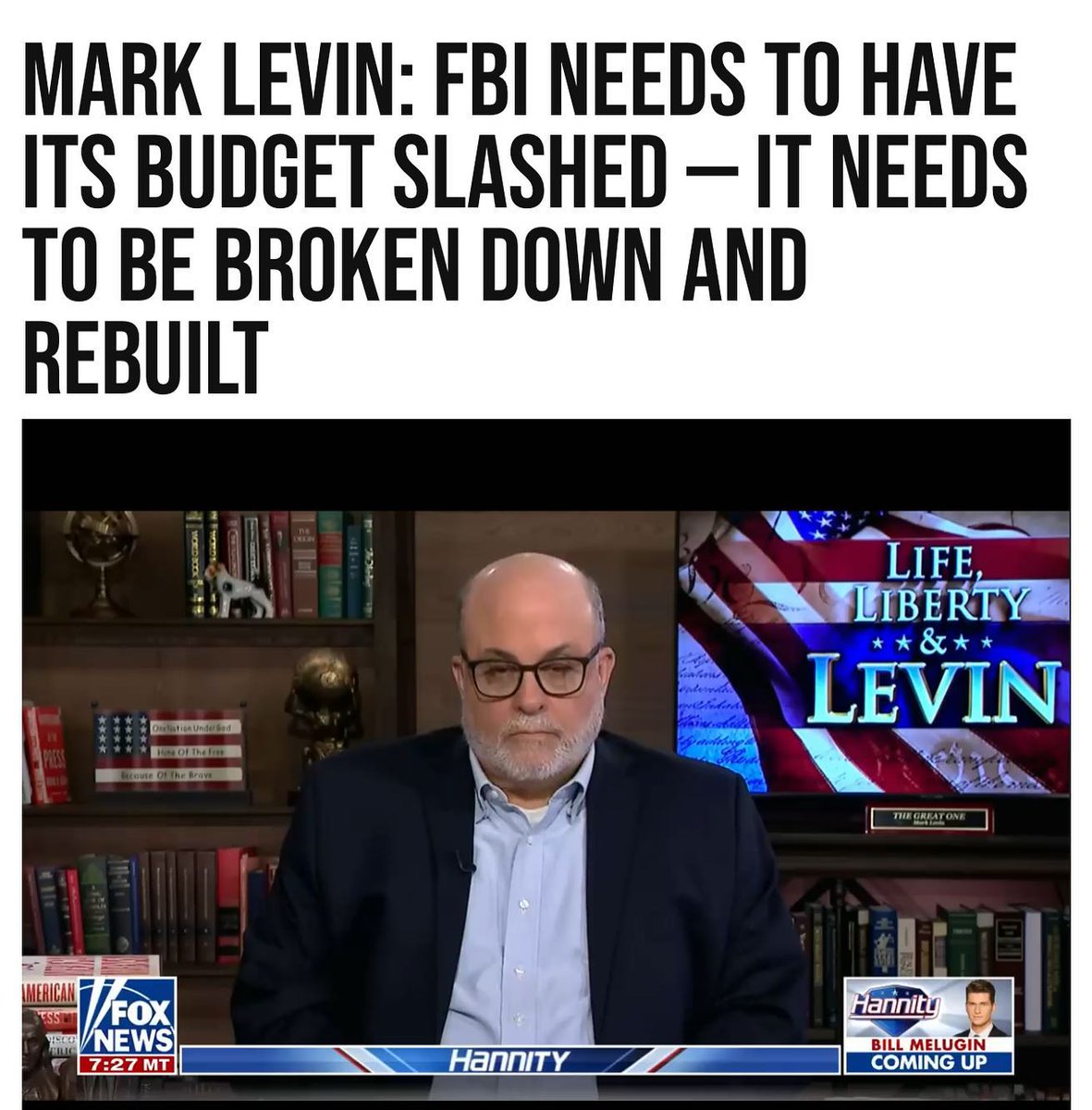 Monday on FNC’s “Hannity,” @seanhannity conservative talker and host of “Life, Liberty & Levin” Mark Levin @marklevinshow reacted to the findings of the Durham report released earlier in the day, which was critical of the FBI’s handling of its investigation into alleged Trump…