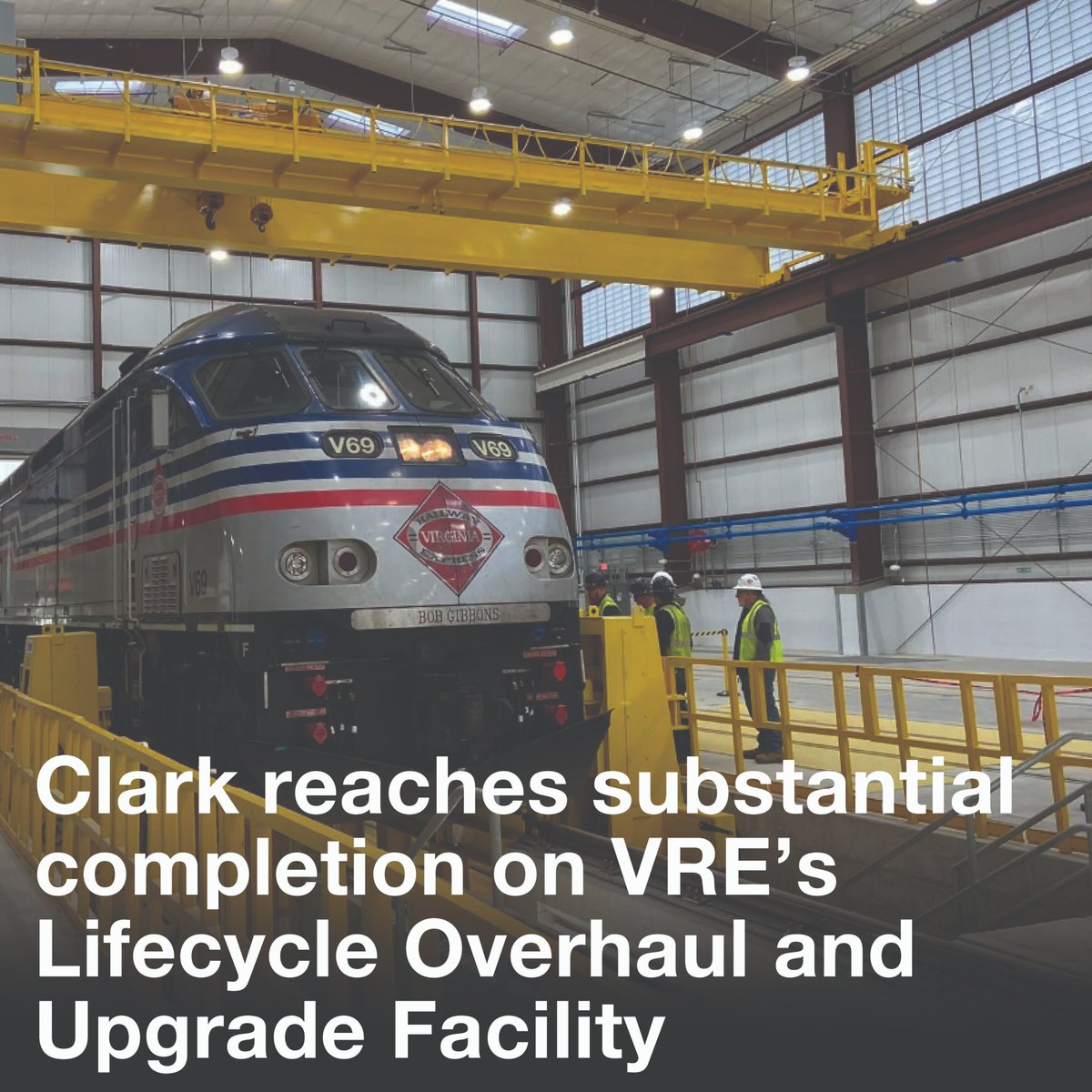 ClarkBuilds's tweet photo. Clark Civil has reached substantial completion on the Virginia Railway Express (VRE) Lifecycle Overhaul and Maintenance Facility project!

The 33,500-square-foot facility supports the maintenance infrastructure required to carry out lifecycle repairs onsite. #ClarkBuildsVA https://t.co/R4MLovlczF