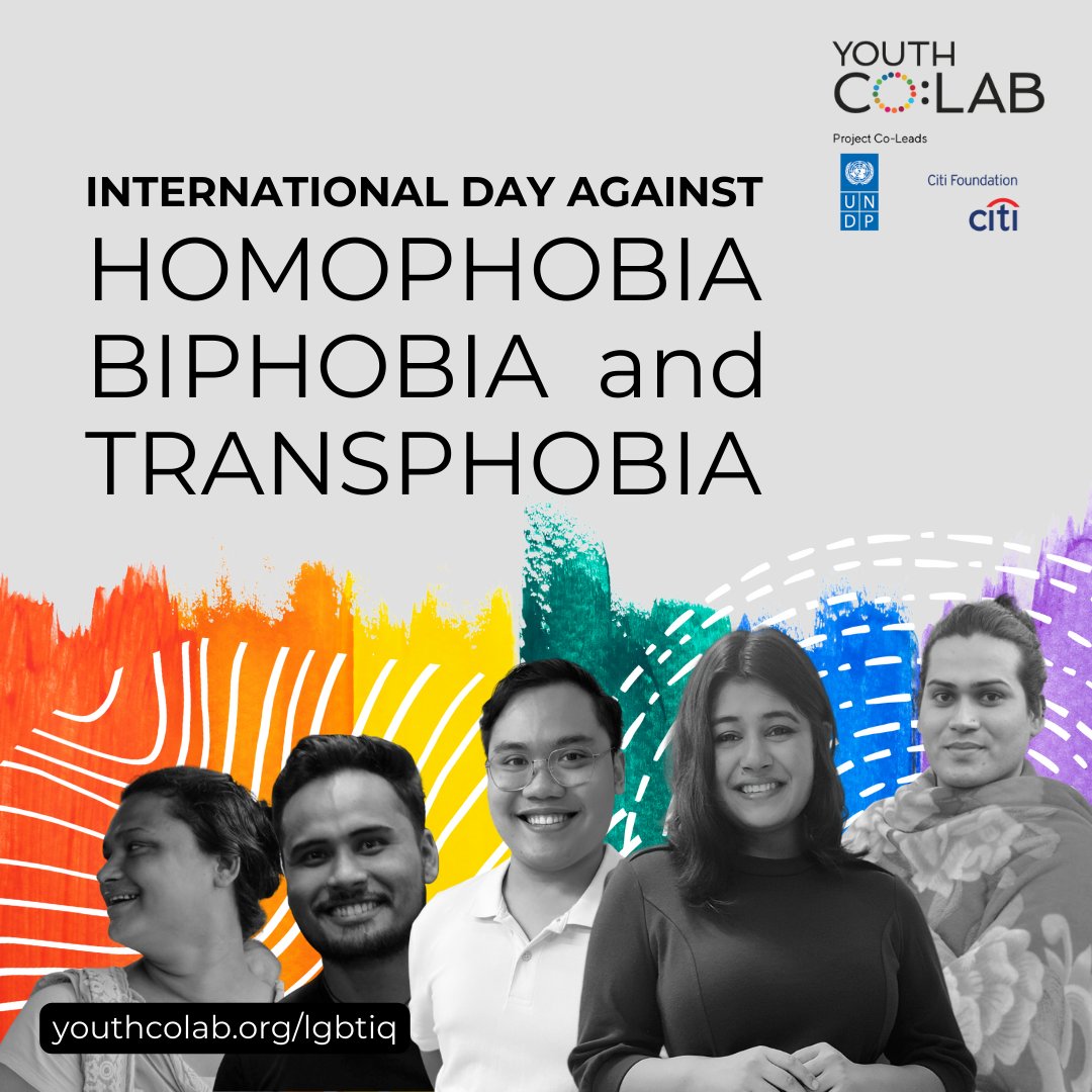 Young people advancing #LGBTIQ+ representation & inclusion across Asia Pacific must be given safe spaces to share ideas.

Through inclusive entrepreneurship, they can create jobs & provide solutions to challenges faced by LGBTIQ+ communities. youthcolab.org/lgbtiq

#IDAHOBIT