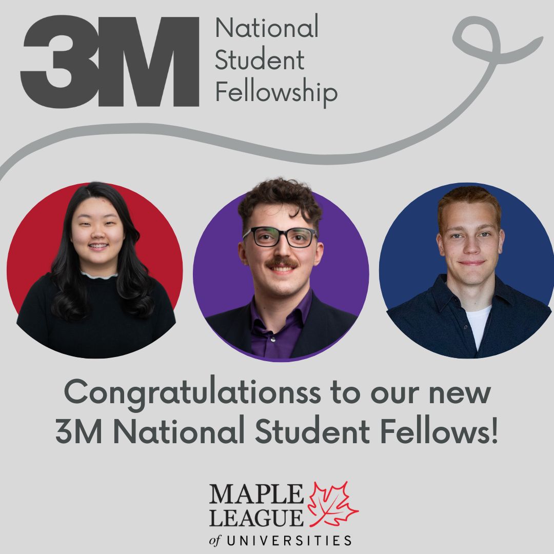 TheMapleLeague's tweet photo. We couldn't be more excited to announce that THREE of this year's @STLHE 3M Student Fellows are from the ML!🎉🎊

Please see our press release for all the details: https://t.co/lmL6p7Vnl0

Stay tuned for upcoming features on each winner (&amp; more exciting news on the 3M front🤔)! https://t.co/3m3B0mstWQ