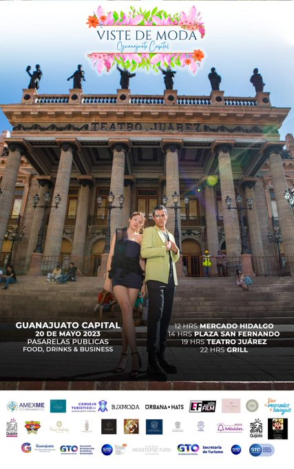 DestinoCultural's tweet photo. Con el fin de promover el diseño, la economía local, los negocios, la cultura, el arte y el turismo de #Guanajuato, #BJXMODA y la @SECTURGTO te invitan a "Guanajuato Capital Viste de Moda"
🗓️Sábado 20 de mayo
Más detalles 👇🏻👗👚👜👠
https://t.co/9e38qtxtXT https://t.co/bES9m5IZ6E