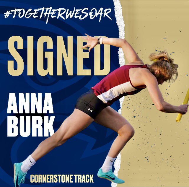 🚨🖊🚨
We are blessed to announce the signing of 2022 Parma Western High School graduate, Anna Burk. Welcome to our family Anna!
🏃🏻‍♀️: Hurdles &amp; HJ
📍: Parma, MI
📚: Pre Occupational Therapy

#TogetherweSOAR
