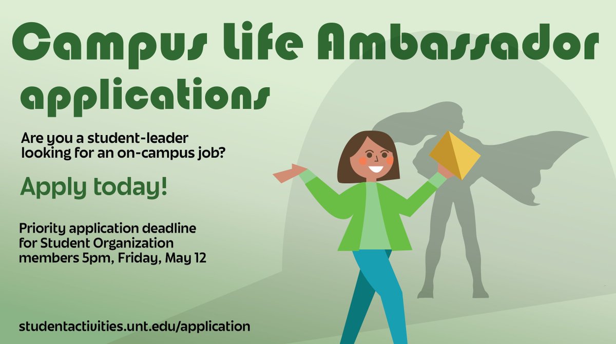 UNT Student Activities on Twitter "We’re Hiring Campus Life