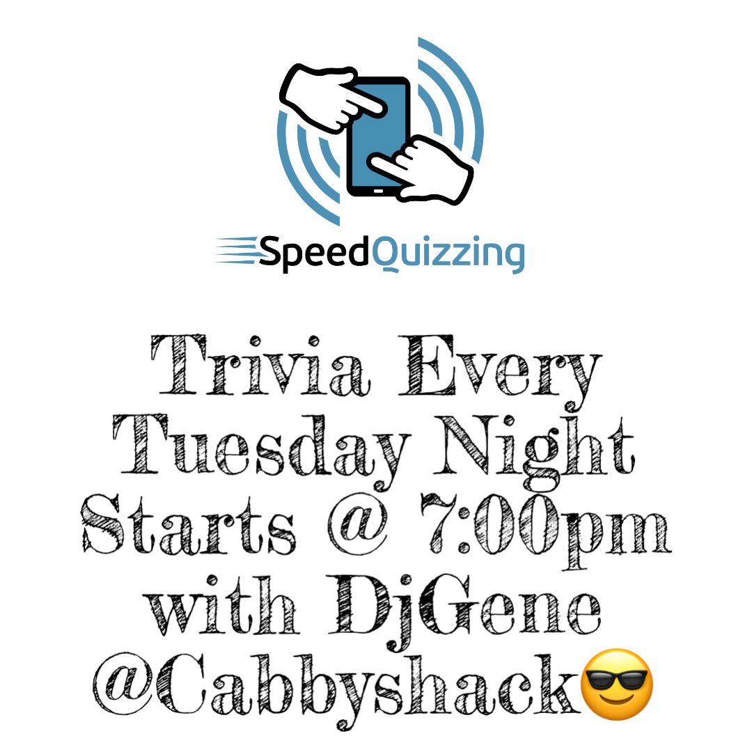 djgenedupuis's tweet image. #speedquizzing #djgenedupuis #cabbyshackentertainment #TuesdayTrivia