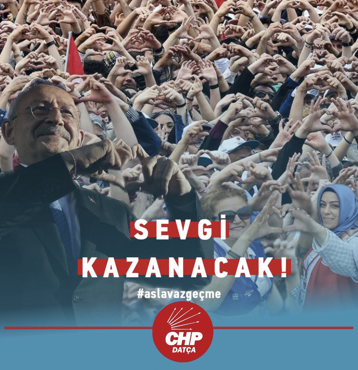 Sevgimizle beraber, hep birlikte kazanacağız.
#aslavazgeçme