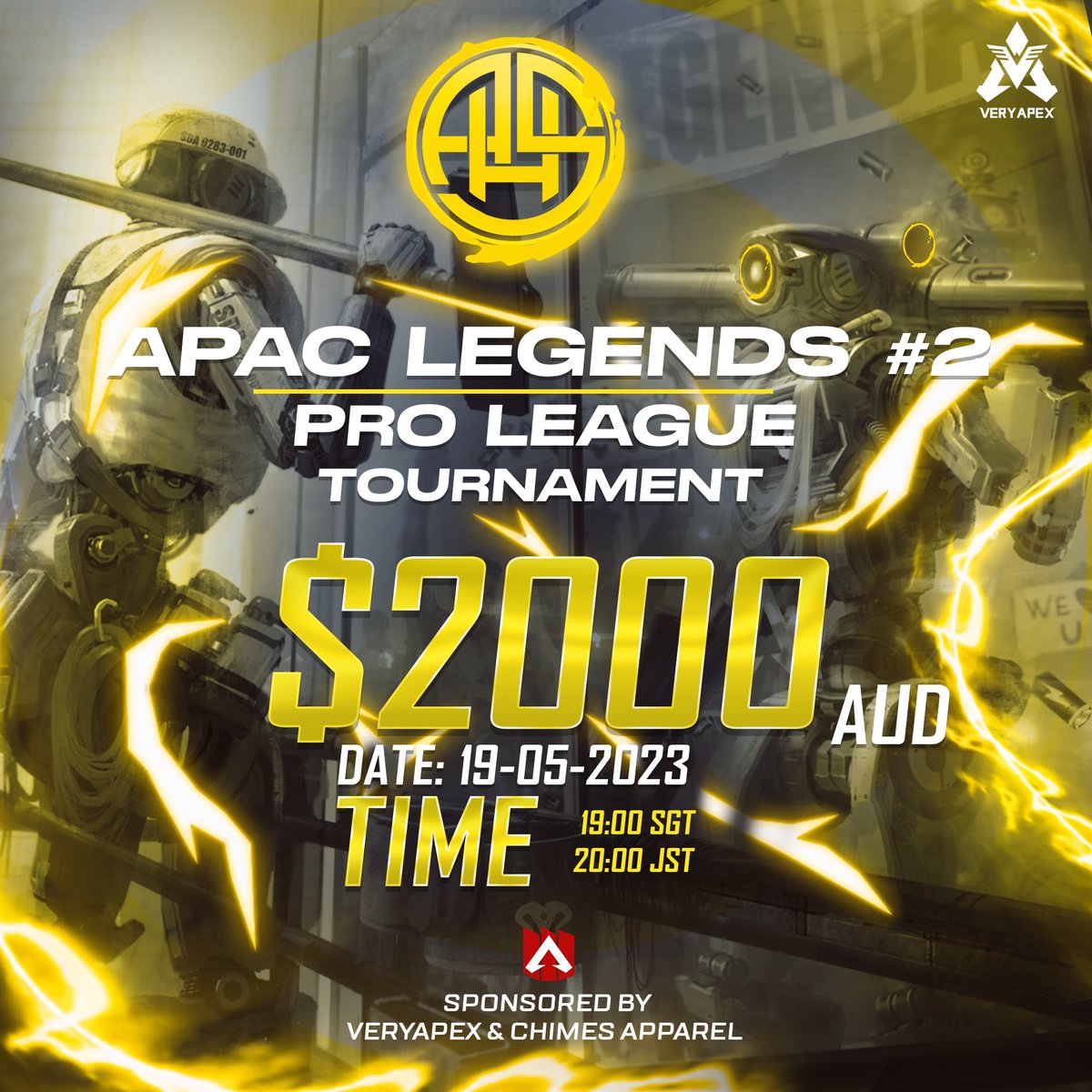 ApacSouthHub's tweet photo. 📢 ANNOUNCEMENT 📢

The Pro League  @PlayApexEsports North V South Returns

APAC LEGENDS #2

🗓 Friday 19th May
⏰️ 7pm SGT
💰 $2000aud

Team List Posted Tonight https://t.co/5KgAWafb31