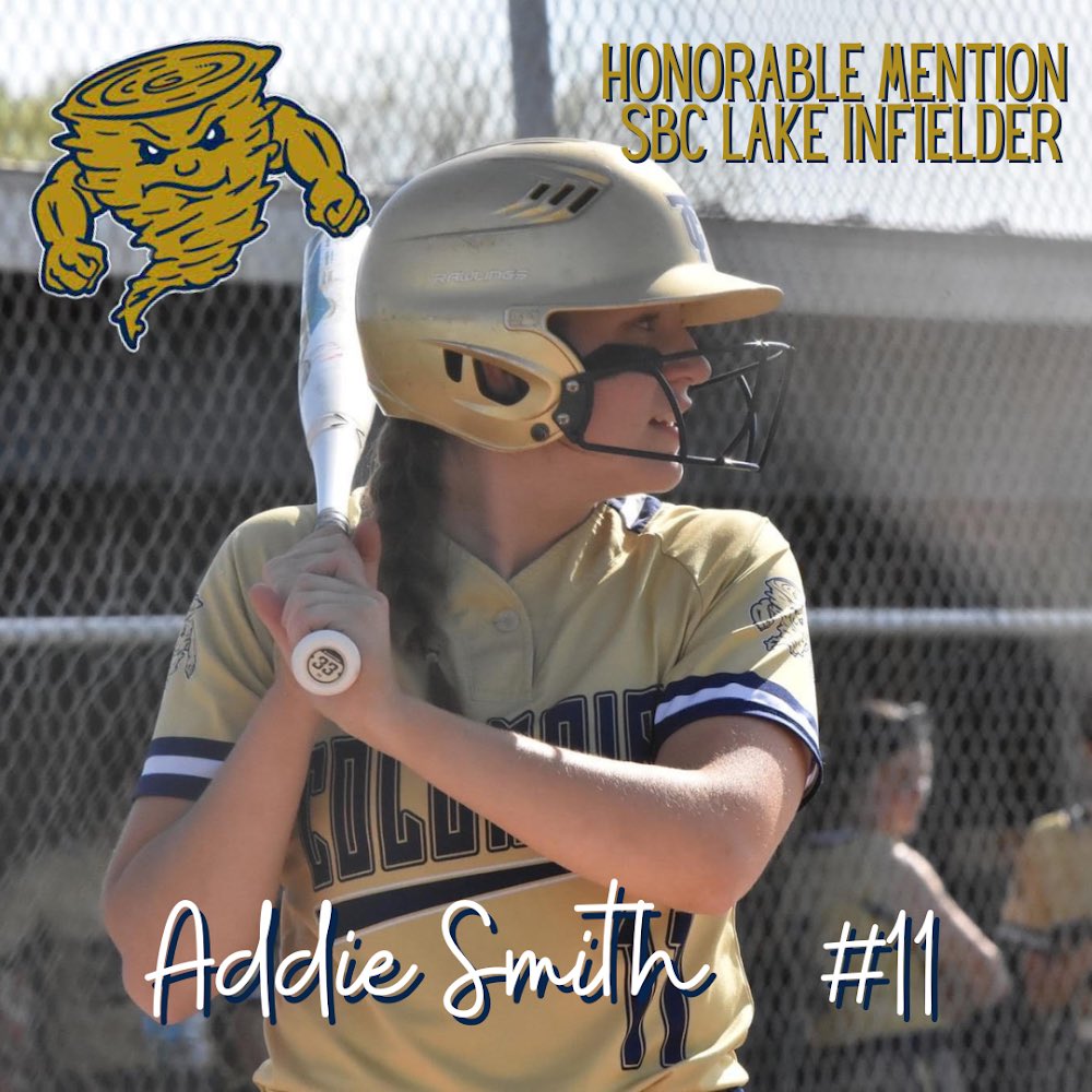 TCCoachCok's tweet photo. Sophomore Addie Smith- Honorable Mention SBC Lake https://t.co/EFQIms2QmO