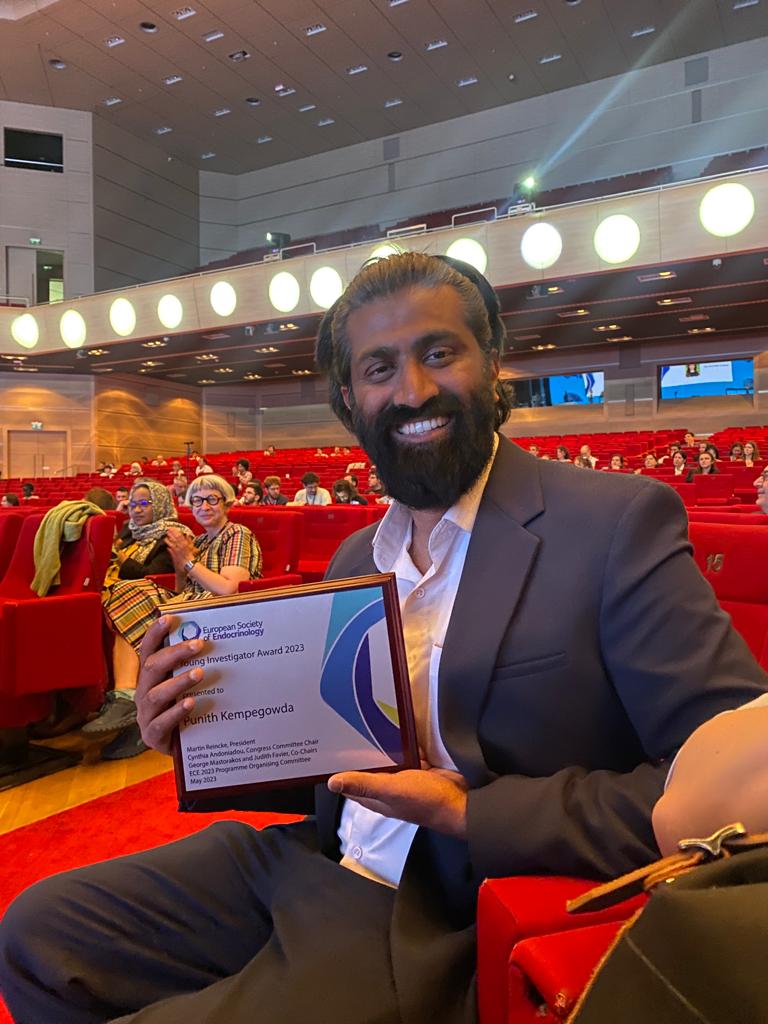 Punith Kempegowda (@drpunith) on Twitter photo Thanks <a href="/ESEndocrinology/">European Society of Endocrinology (ESE)</a> for
#YoungInvestigator award recognising @DEKODEing work at #ECE2023.
Thanks to all our collaborators <a href="/parthnarendran/">Parth Narendran</a> <a href="/m_alikaramat/">Muhammad Ali Karamat</a> <a href="/ketandhatariya/">Ketan Dhatariya</a> & more.
Special thanks to our #earlycareers who've been driving #DEKODE.
<a href="/DrLNR_25/">Lakshmi N Rengarajan(LNR)</a> <a href="/abi_hallum/">Abi</a> & more🙌 Thanks <a href="/ESEndocrinology/">European Society of Endocrinology (ESE)</a> for
#YoungInvestigator award recognising @DEKODEing work at #ECE2023.
Thanks to all our collaborators <a href="/parthnarendran/">Parth Narendran</a> <a href="/m_alikaramat/">Muhammad Ali Karamat</a> <a href="/ketandhatariya/">Ketan Dhatariya</a> & more.
Special thanks to our #earlycareers who've been driving #DEKODE.
<a href="/DrLNR_25/">Lakshmi N Rengarajan(LNR)</a> <a href="/abi_hallum/">Abi</a> & more🙌