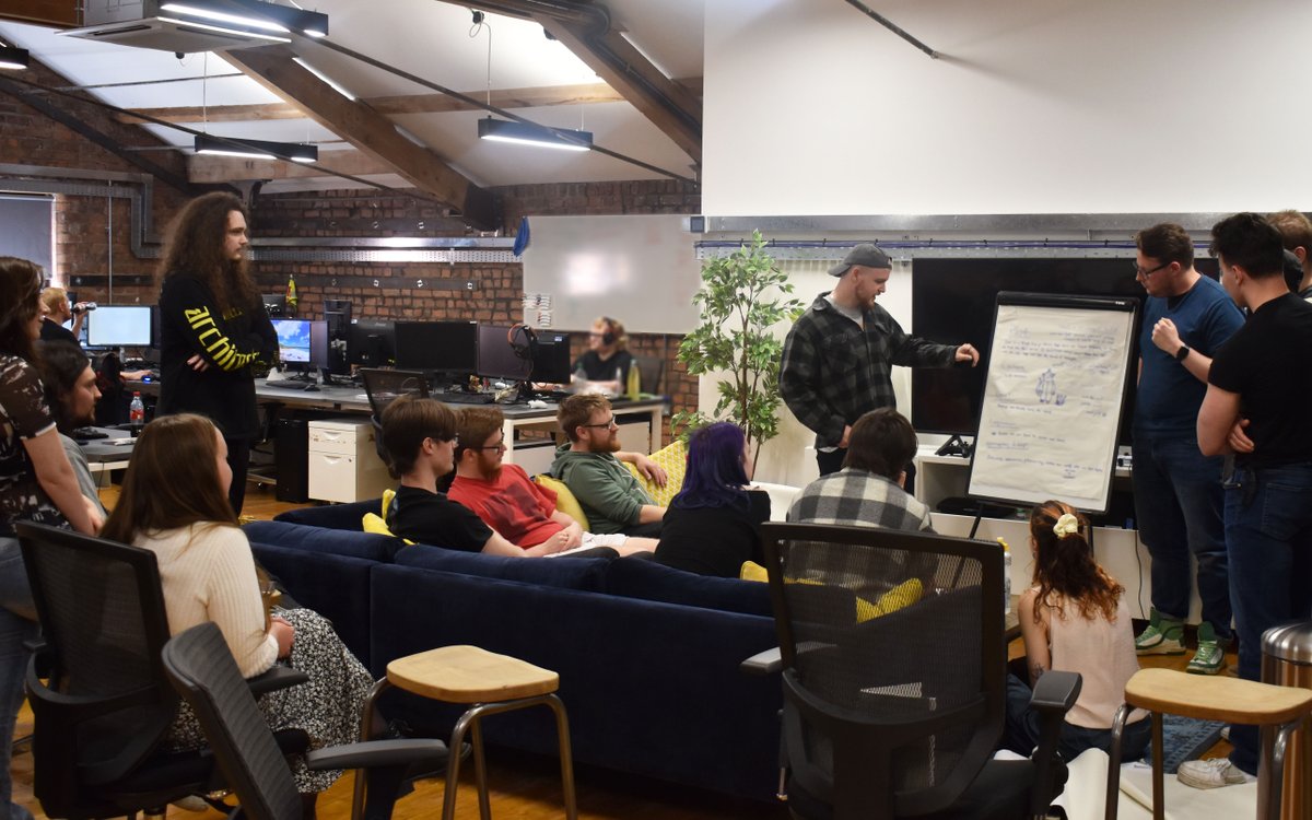 LucidGamesLtd's tweet photo. Day two of #MentalHealthAwarenessWeek at Lucid was full of laughter, creative thinking and lots of teamwork!💙

Thanks to our Mental Health Champion, Ellise, for organising the Game Jam and connecting team Lucid through their love of creating games!

#gamejam #team #mentalhealth https://t.co/idONeVr28b