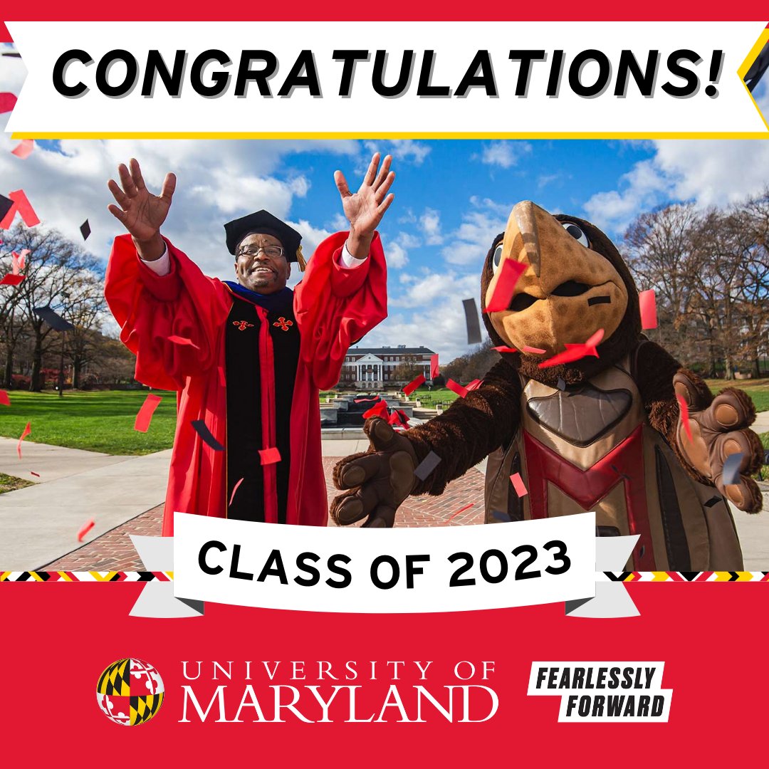 ApplyMaryland's tweet photo. Congratulations to our amazing class of 2023 graduates. We cannot wait to see all you will do next! #AlwaysATerp https://t.co/G941YfJzHY