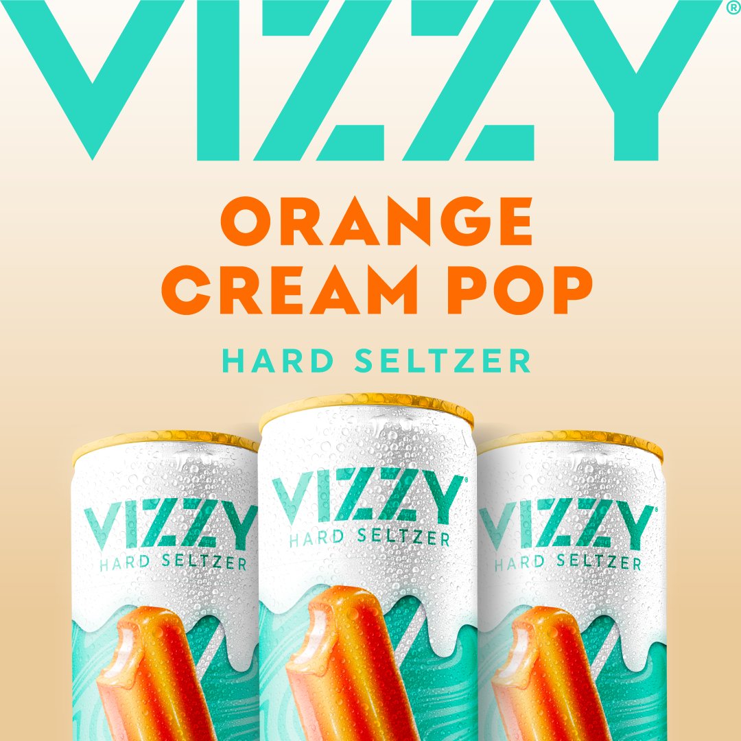 CrownDist's tweet image. NEW VIZZY ORANGE CREAM POP 🍊 Get them while they last!

A new summer limited release from Vizzy Hard Seltzer with an ice pop-inspired flavor: Orange Cream Pop. This vibrant-flavored hard seltzer is the perfect burst of cool flavor on a hot summer day.