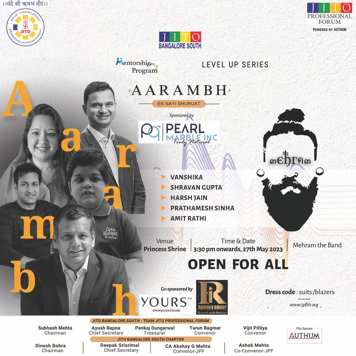 PrathameshSinh4's tweet photo. JITO Professional Forum Banglore,Date-May  27th May 2023,@ Princess Shrine Palace Ground. Register now - https://t.co/9pHV4oKRPW https://t.co/baK5rKnZ1A