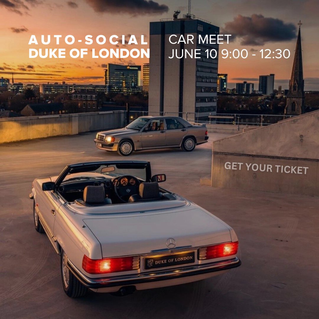 A reminder for all car enthusiasts. Join us for the ultimate June Auto-Social at Duke of London, West London's classic and supercar hub. 

Don't miss out on your chance to grab some free tickets for our Auto-Social event on Saturday, June 10th. 

🎟️ candc.li/66cEeq