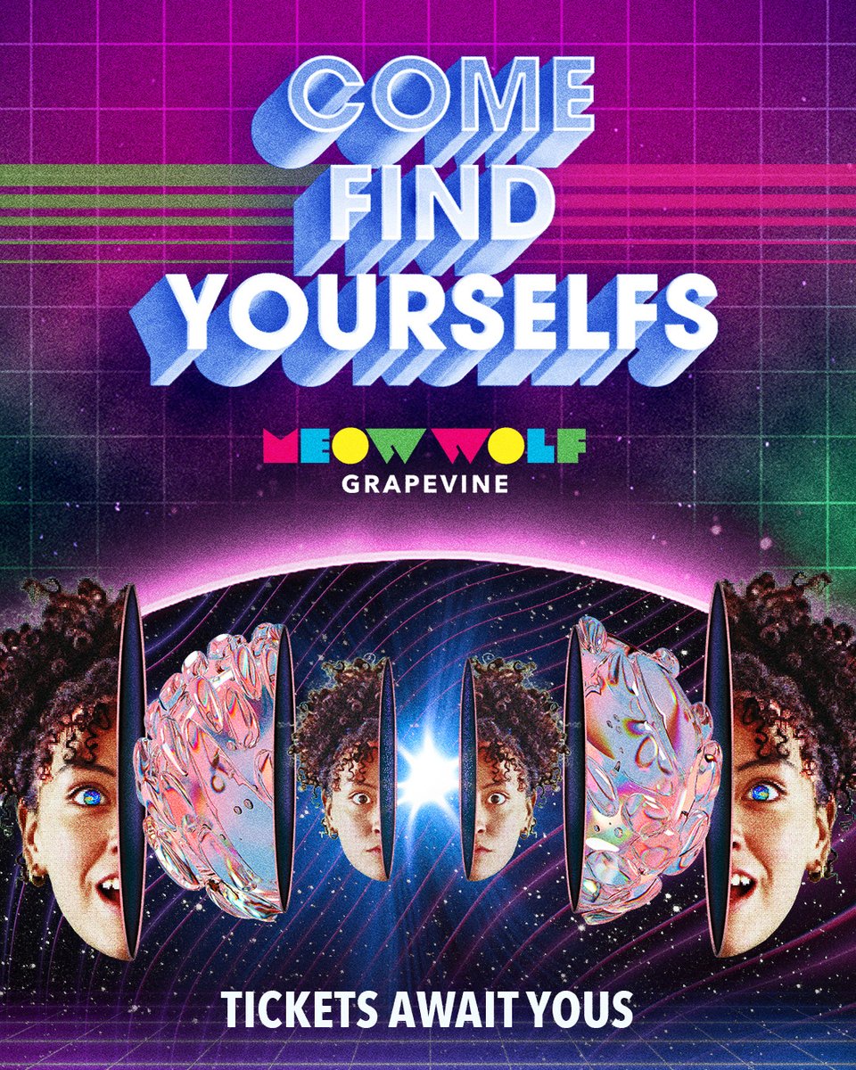 Have you been stuck in identity singularity? Yourself not feeling like your selfs? Come find them at the mall! Tickets on sale now 🎟️ 🌀 ☀️ meow.wf/grapevine-tix