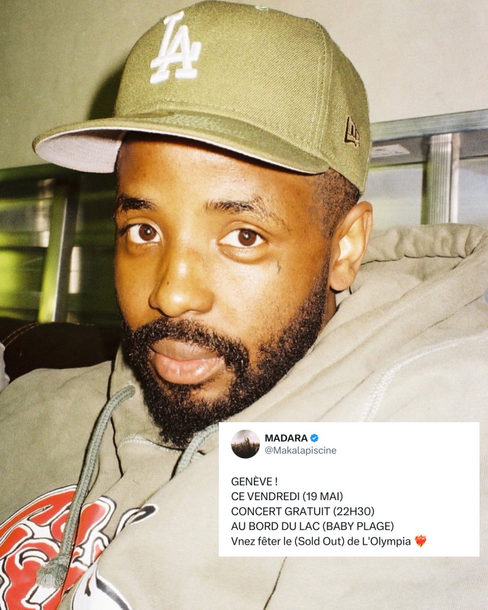 Makalapiscine's tweet photo. OK, GENÈVE? 🚨

CE VENDREDI 19 MAI
CONCERT (GRATUIT) 22H30
BORD DU LAC/ BABY PLAGE

+ DJ SET DU BEST @sebastiaoloopes
#FeuOLac https://t.co/taJCS3pTpV