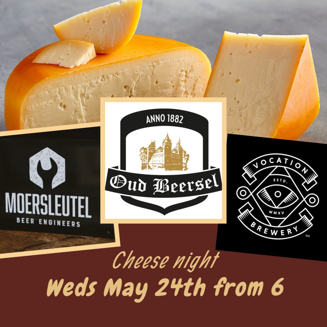 pstM41's tweet photo. Rob came back from Amsterdam with cheese...
Mike snagged us a @Moersleutelbeer cask collaboration with @vocationbrewery...
Josh found some leftover @oudbeersel lambics from a tasting sesh...
All the ingredients we need for a #cheesenight #Urmston https://t.co/bB9MgfFPwh