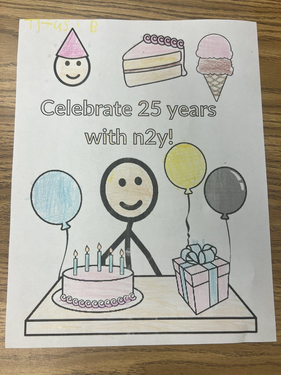 My middle school guys are celebrating #n2y #25yearswithn2y