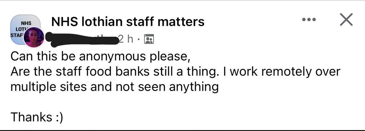 shellbatron's tweet image. Another day, another post about #nhs staff being unable to afford basic necessities such as food. 

Why is this not spoken about enough? When are #nhsstaff going to be a FAIR wage. 
#nhslothian @scotgov  @ScotGovFM @NHSuk  @NHSScotland