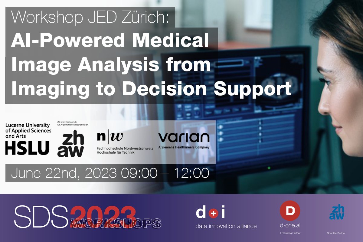 Curious about goals and current state of AI tools for medical imaging? And the role of explainable AI?
Join our session 'AI-Powered Medical Image Analysis – from Imaging to Decision Support' at the Swiss Conference on Data Science
sds2023.ch
#SDS2023 #AI #DataScience