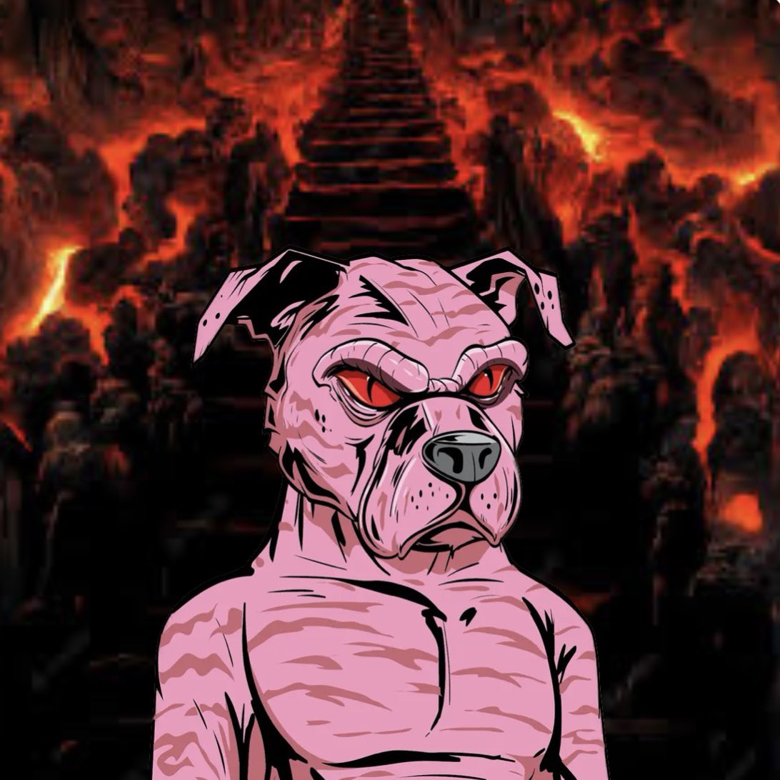 crypto_020's tweet photo. My mongrel looked like he could guard the gates of Hell 🔥😎 @adamongrels #stillminting #JoinThePack #CNFTcommunity https://t.co/gdEl6S8vfo