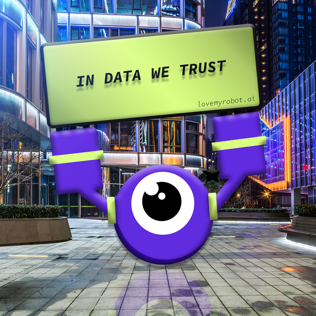 At Love My Robot, we stand for truth and trust in the world of data. 

We believe in ethical AI and are against the spread of fake news and deepfakes. 

Join us in creating a better future for all! 

#LoveMyRobot #AI #BotWithASign #AIEthics #SenseOfIntelligence #Education #NFT