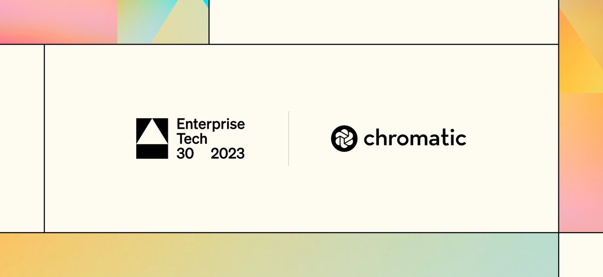 We’re thrilled to share that Chromatic has been named among the #EnterpriseTech30 for 2023!

The #ET30 forms a definitive list of enterprise tech's most promising companies. 

Our thanks to <a href="/Wing_VC/">Wing VC</a> and <a href="/Nasdaq/">Nasdaq</a>, and congratulations to all winners! 🏆👏

enterprisetech30.com