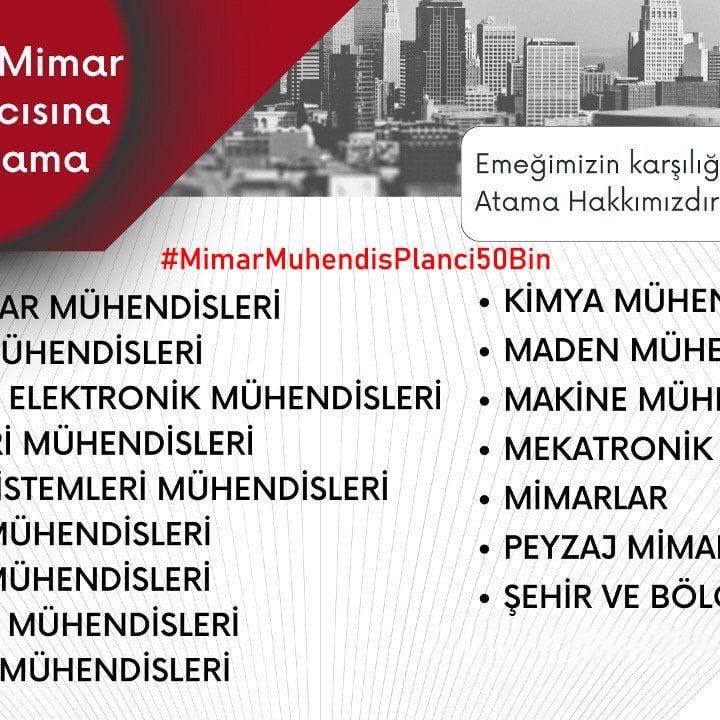 <a href="/melihguuner/">Melih Güner</a> <a href="/RTErdogan/">Recep Tayyip Erdoğan</a> <a href="/ErbakanFatih/">Dr. Fatih Erbakan</a> Biz kimiz
👇 atama bekleyen branşlar 
<a href="/ErbakanFatih/">Dr. Fatih Erbakan</a> @suatpamukcu1950 <a href="/DoganBekin/">Doğan Bekin</a> <a href="/mehemmed19/">Mehmet Aşıla</a> #Oyumuz50BinTeknikAtamaya