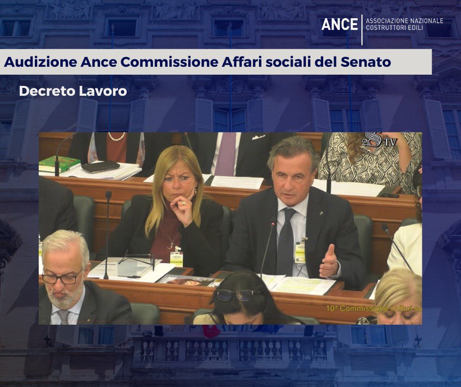 ancenazionale's tweet photo. #Decretolavoro: Bene inclusione e semplificazione adempimenti ma servono misure strutturali per alleggerire il costo del lavoro.
Il Vicepresidente #Trestini in audizione @SenatoStampa https://t.co/6B24POzHv4