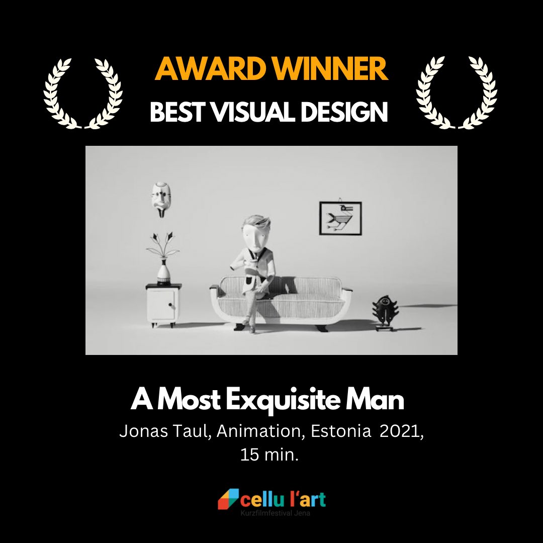 Congratulation to 'A Most Exquisite Man' by Jonas Taul for winning the Award for Best Visual Design.
