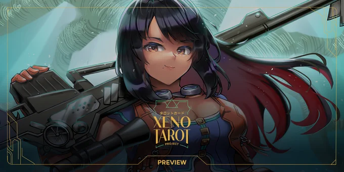 Preview for the art I did for the XenoTarot project!