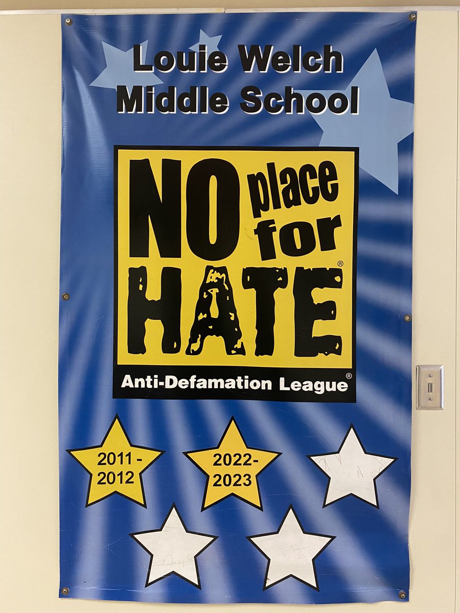 Alynn Lebiga, M.Ed. (@counselorlebiga) on Twitter photo Welch MS has earned its distinctions for a No Place for Hate campus for the 22-23 school year! Thank you <a href="/WolfPackArtWMS/">WMSWolfPackArt</a> for your hard work and collaboration with me in this award. @TeamHISD @HISDMiddleSchls <a href="/HISD_ACC/">Counseling Department</a> <a href="/Welch_WolfPack/">Welch MS - HISD</a> Welch MS has earned its distinctions for a No Place for Hate campus for the 22-23 school year! Thank you <a href="/WolfPackArtWMS/">WMSWolfPackArt</a> for your hard work and collaboration with me in this award. @TeamHISD @HISDMiddleSchls <a href="/HISD_ACC/">Counseling Department</a> <a href="/Welch_WolfPack/">Welch MS - HISD</a>