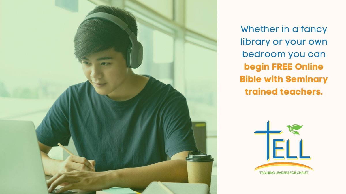 TellNetwork's tweet image. TELL Classes are available wherever you have internet access. We&apos;d love to have you join from wherever you&apos;re located.
#OnlineBibleStudy #FreeOnlineClasses #TELLNetwork #TrainingLeadersForChrist #Seminary #BibleStudy #OnlineLearning