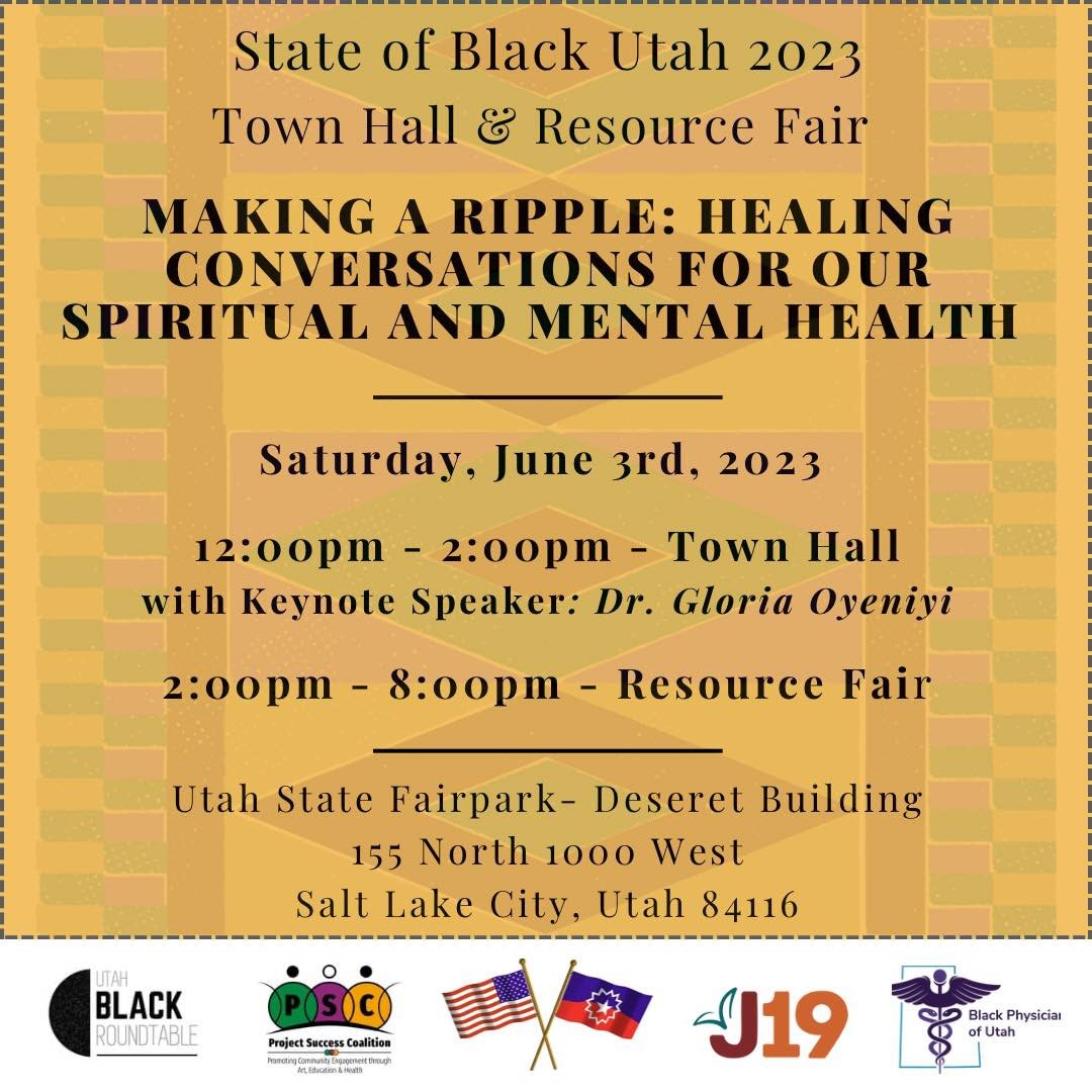 UtahRoundtable's tweet image. State of Black Utah Town Hall 2023
hosted by the Utah Black Roundtable #utah