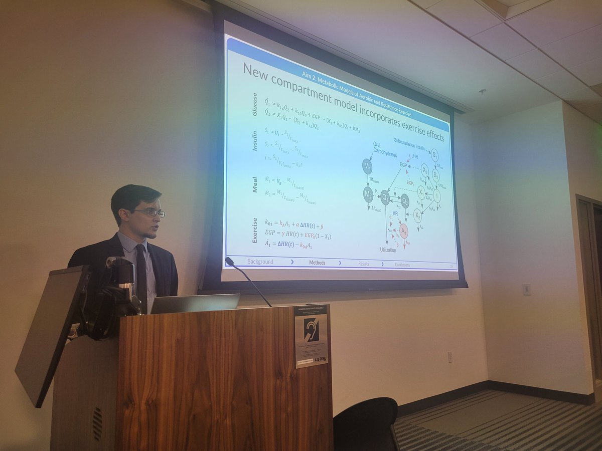 Congrats to Dr. Gavin Young, who successfully defended his dissertation yesterday.  He presented a new #metabolicmodel of #glucosedynamics during #aerobic and #resistance #exercise that can be used in #aid and #decisionsupport in #T1Diabetes