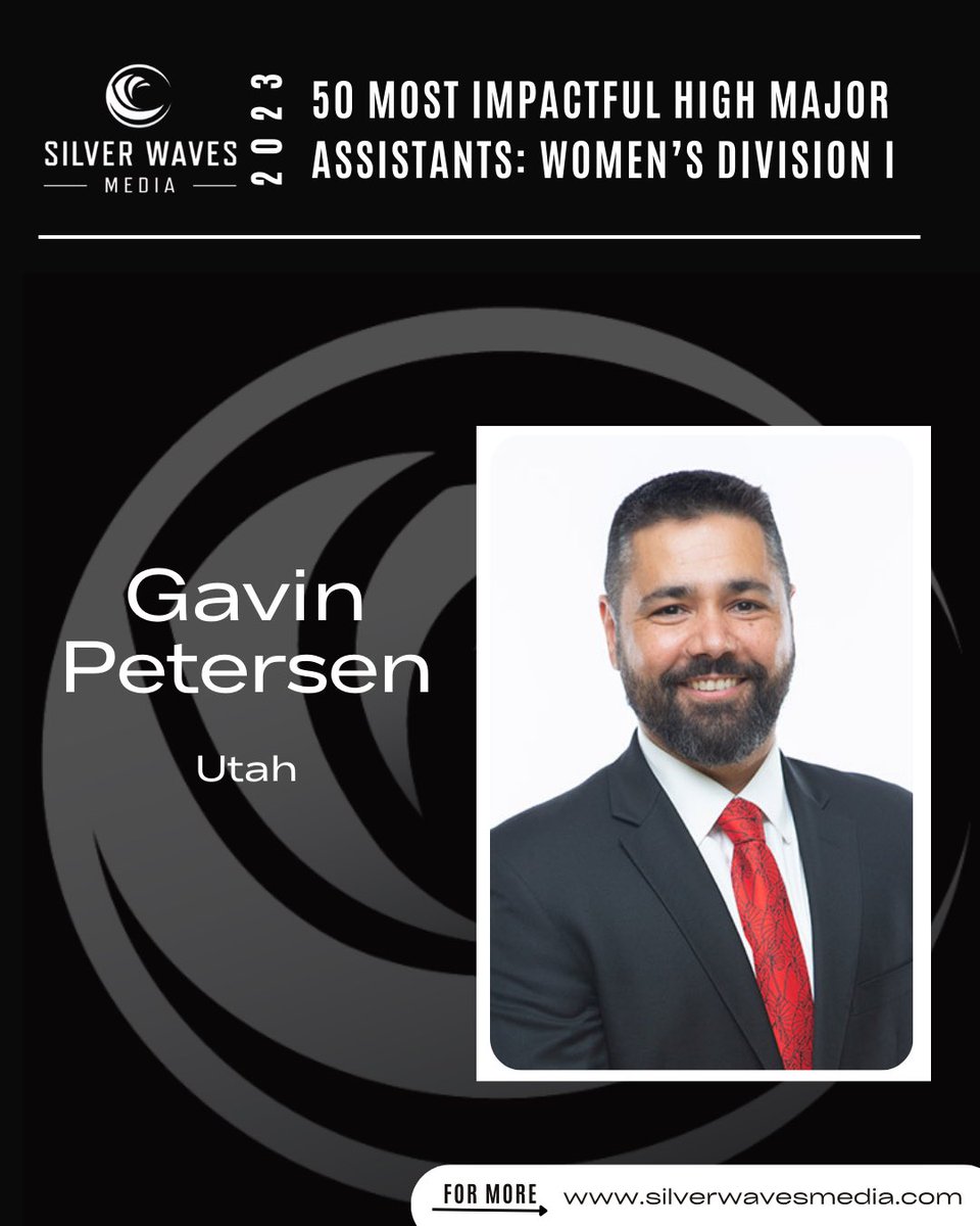 SilverWaveMedia's tweet photo. Congratulations to Gavin Petersen of Utah on being named to the 2023 50 Most Impactful High Major Assistants: Womenโs Division I Basketball list.
@coachgp7
https://t.co/hHo6ZdRaIL https://t.co/NjQBTKvO1g
