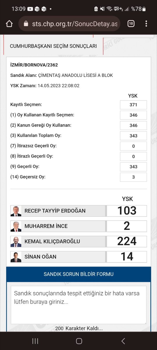 aley (@aleyktrc) on Twitter photo <a href="/solcugazete/">Solcu Gazete</a> Çimentaş anadolu lisesi a blok 2362 no'lu sandık imzalı tutanak ile YSK verileri uyuşmamaktadır <a href="/solcugazete/">Solcu Gazete</a> Çimentaş anadolu lisesi a blok 2362 no'lu sandık imzalı tutanak ile YSK verileri uyuşmamaktadır
