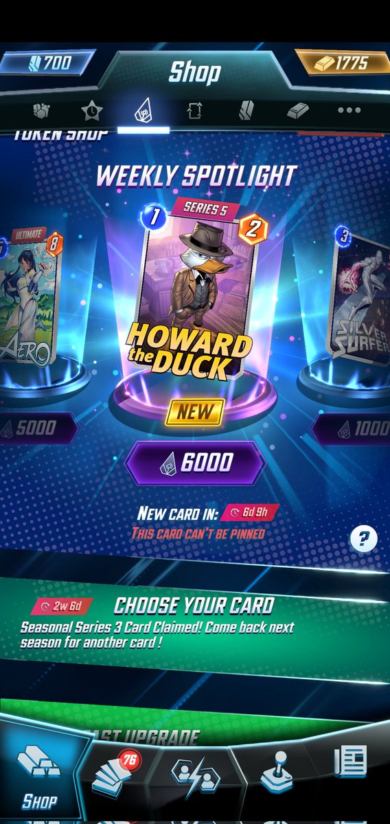 acholt22's tweet photo. @MARVELSNAP I was series 3 complete before the patch and I couldn't get a free series 3 card. With the patch I'm not s3 complete and yet I still can't get a free s3 card. Will this be fixed? https://t.co/CvxBOyauTd