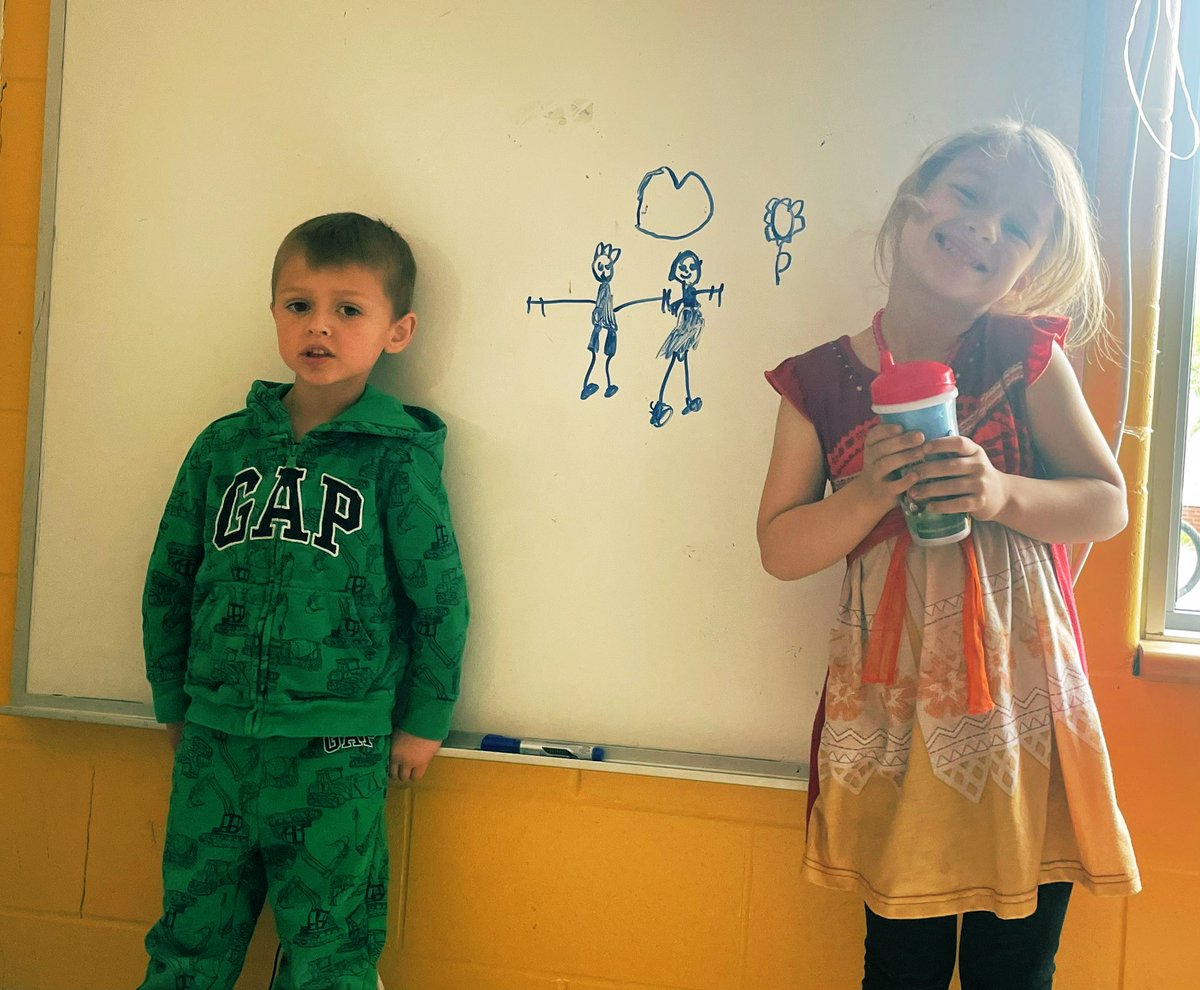 A beautiful friendship is blooming! <a href="/KinderKE_StAnne/">KE Kindergarten</a> <a href="/morgan_kelahear/">Morgan Kelahear</a>