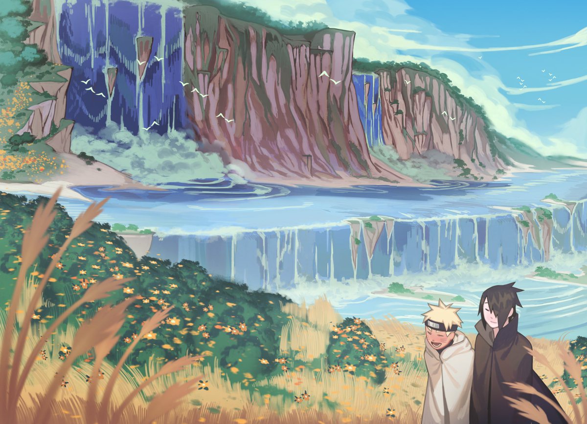 Kiwi__Pug's tweet photo. The products for the @snszine have finally been shipped out so I can post my pieces now. Enjoy this landscape one.🍥🍅
…
#Narusasu #sasunaru https://t.co/rBDEaJc5wB