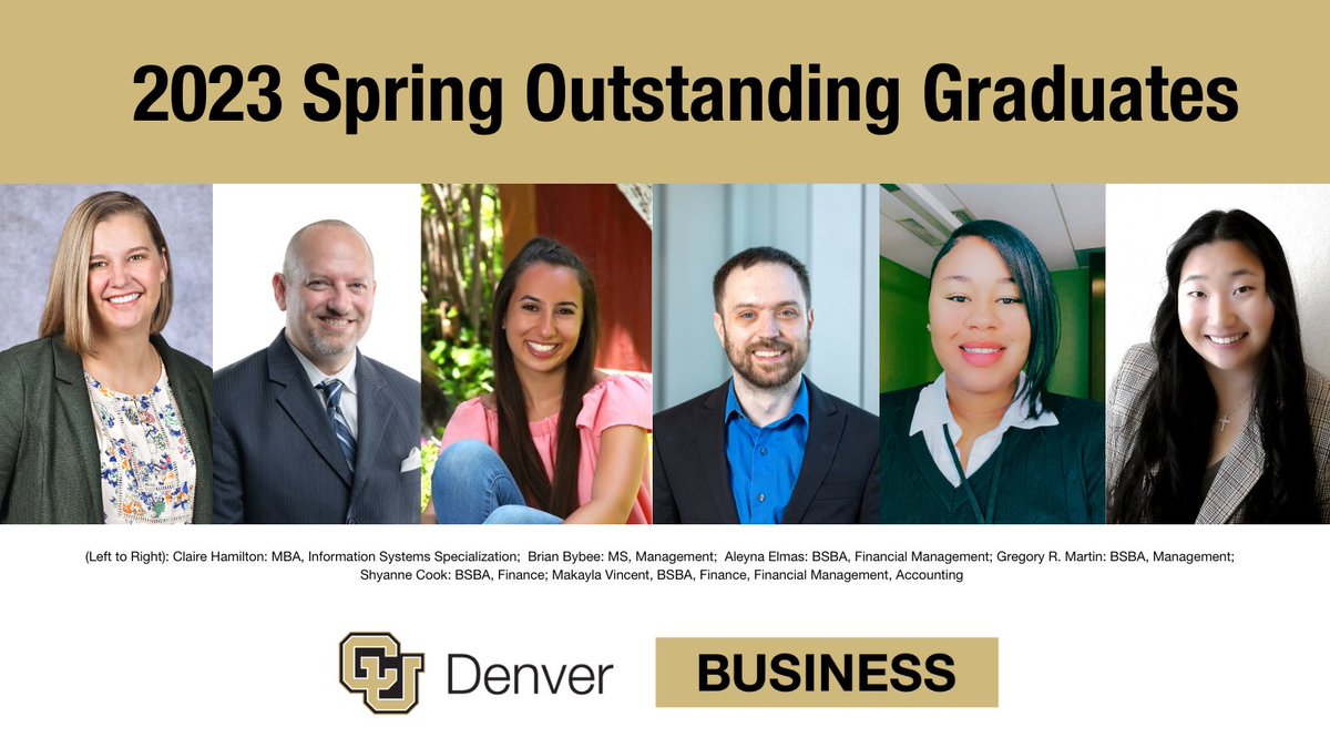 We are proud to congratulate our 2023 Spring Outstanding Graduates within the Business School🎓 Your dedication, hard work, and unwavering commitment have paid off. We know you'll build a stronger Denver and a better world, so always believe in YOU! 🌎