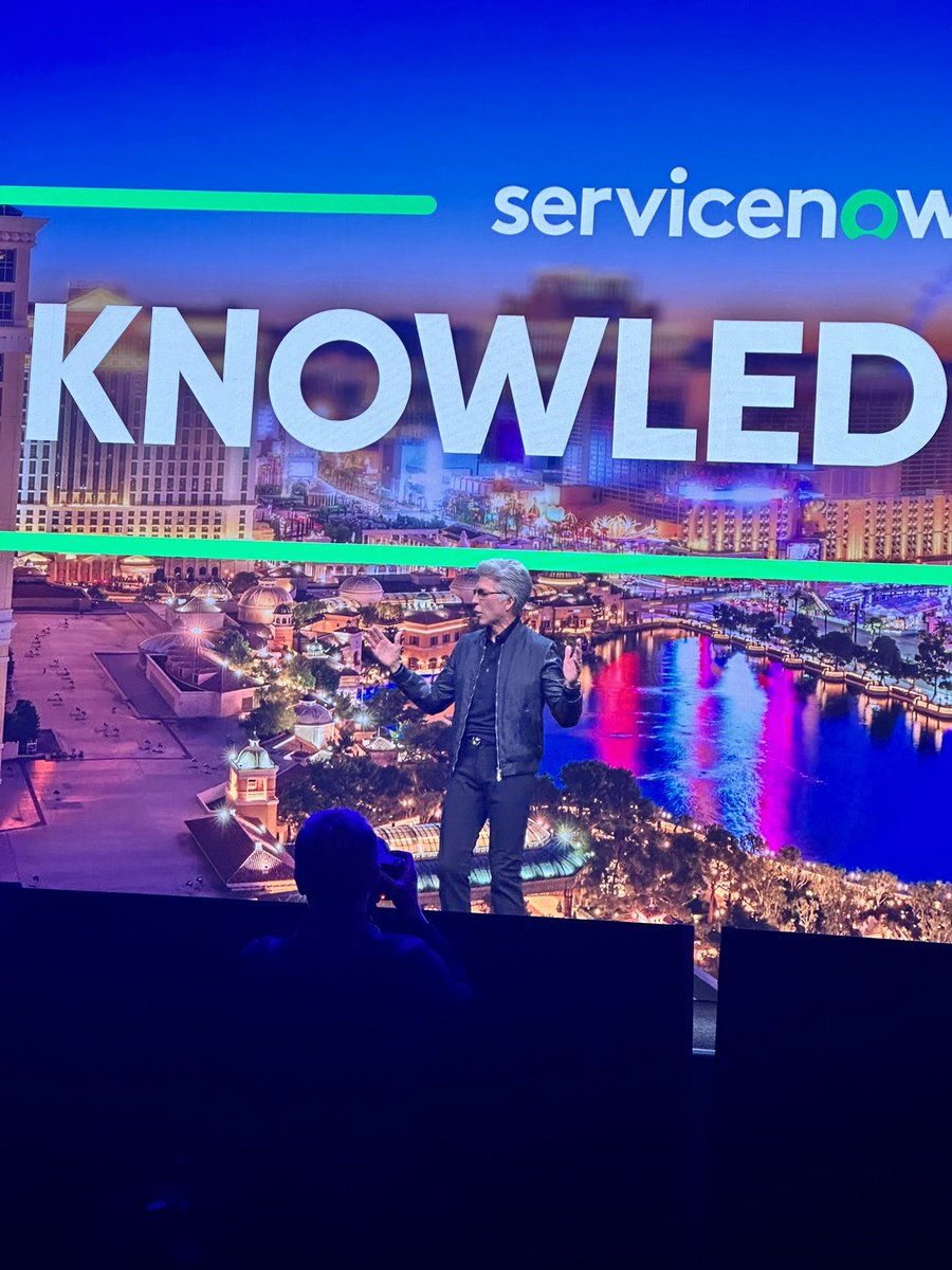 markabramowitz's tweet photo. Inspiring words from @BillRMcDermott as he kicks off #Know23 
ServiceNow is the intelligent platform for digital end-to-end platform. @ServiceNowNews https://t.co/Mevt1gUjTf