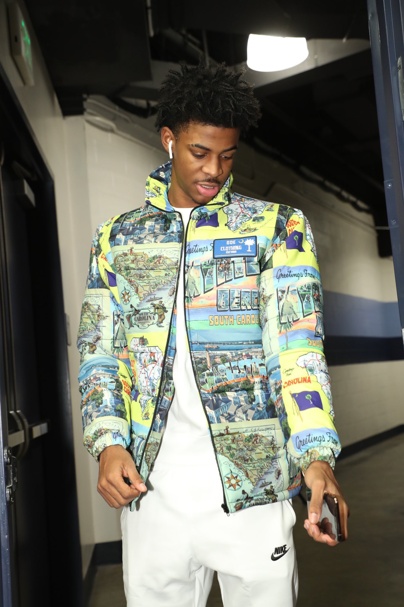 ment on X: Ja Morant wearing a jacket from @shopode, my brother's South  Carolina-based clothing line some years back. Look, I hope the youngin  learns from this. I'm roooting for him and