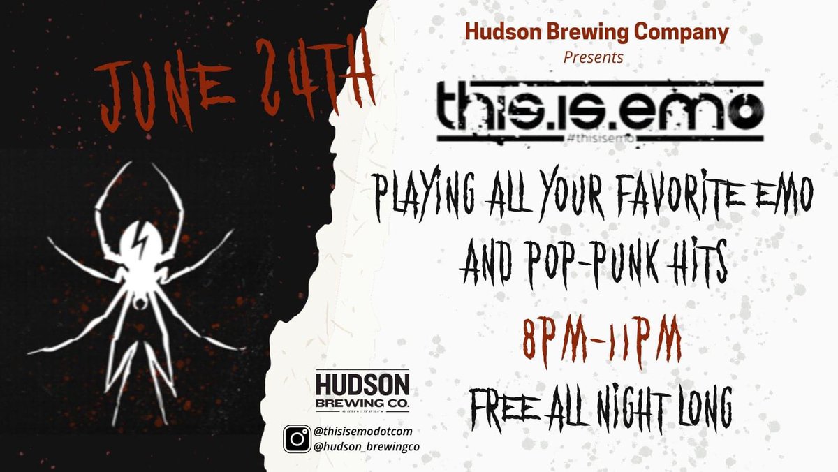 NY Emo/Pop-Punk fans! We’re bringing the party back to Hudson NY! 

RSVP Here: bit.ly/62423hudsonbre…
